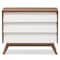 Baxton Studio Hildon Mid-Century White and Walnut Wood 3-Drawer Storage Chest 136-7492 - alternate 3